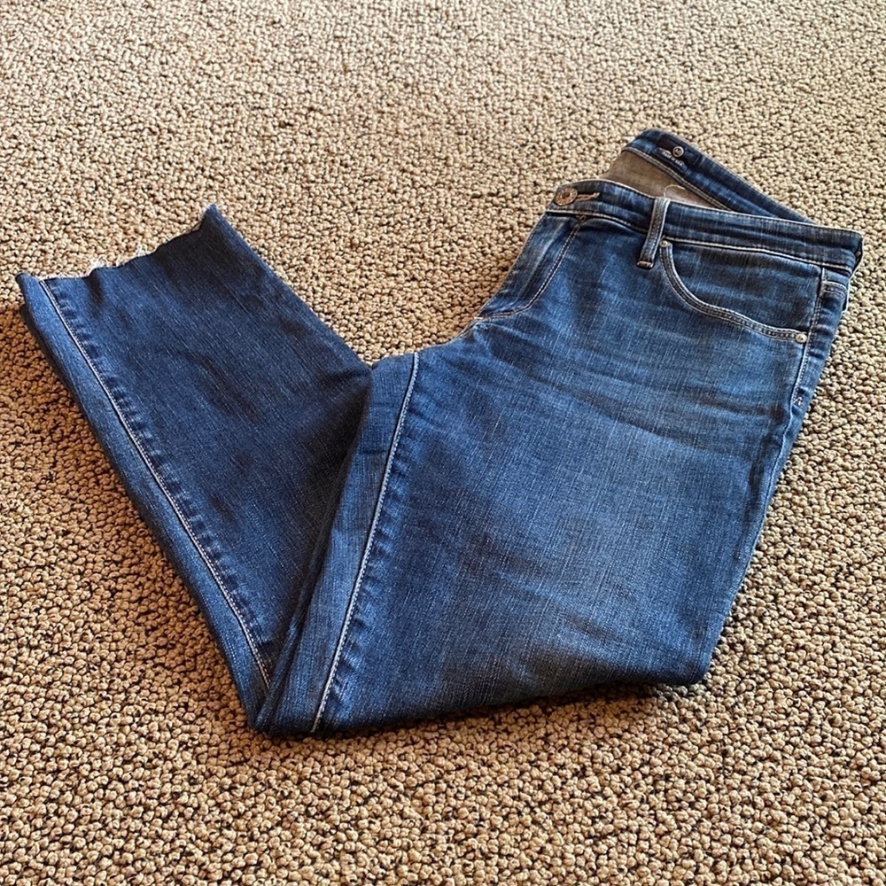 AG Skinny Jeans Size 29R w/ Distressed Hem in EUC